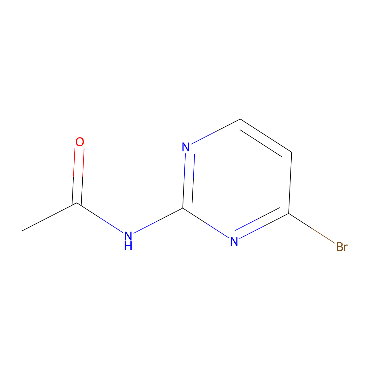 N-(4-Bromopyrimidin-2-YL)acetamide molecular structure, CAS 1209459-44-8
