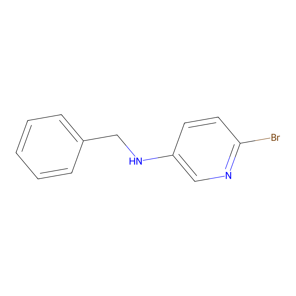 N-Benzyl-6-bromopyridin-3-amine molecular structure, CAS 1209459-49-3