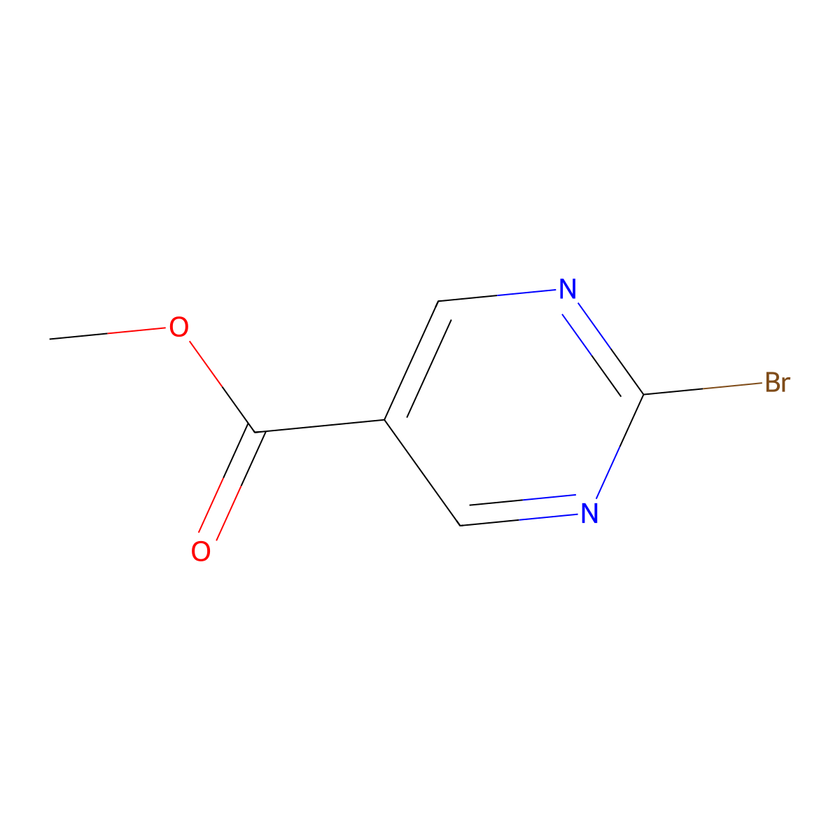 Methyl 2-bromopyrimidine-5-carboxylate molecular structure, CAS 1209459-66-4