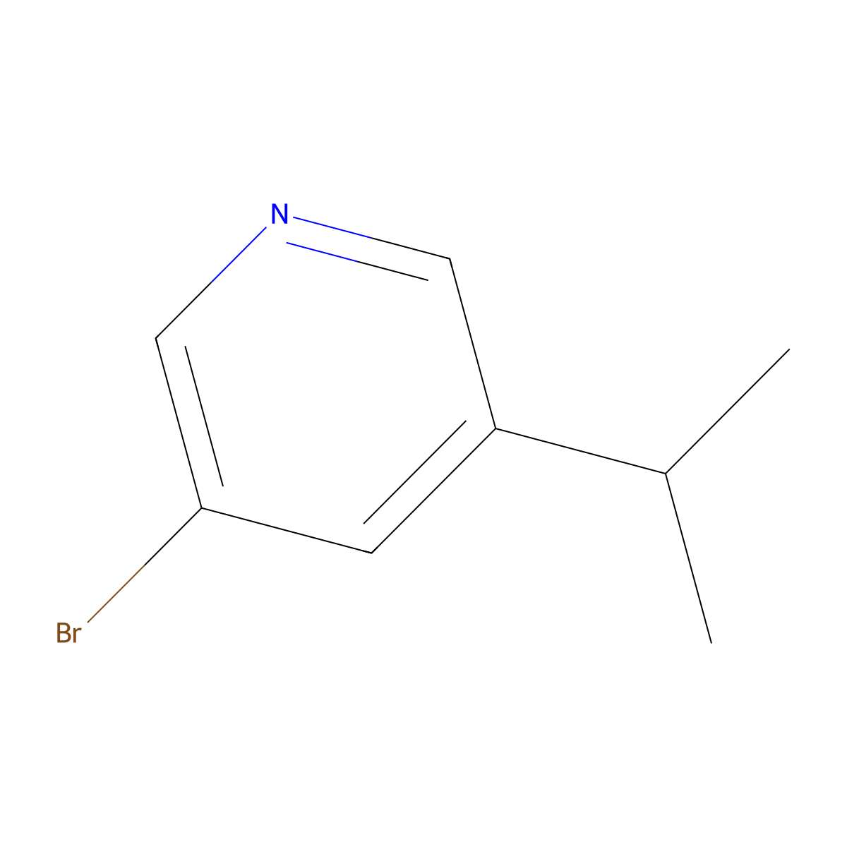 3-Bromo-5-(propan-2-yl)pyridine molecular structure, CAS 1209459-74-4