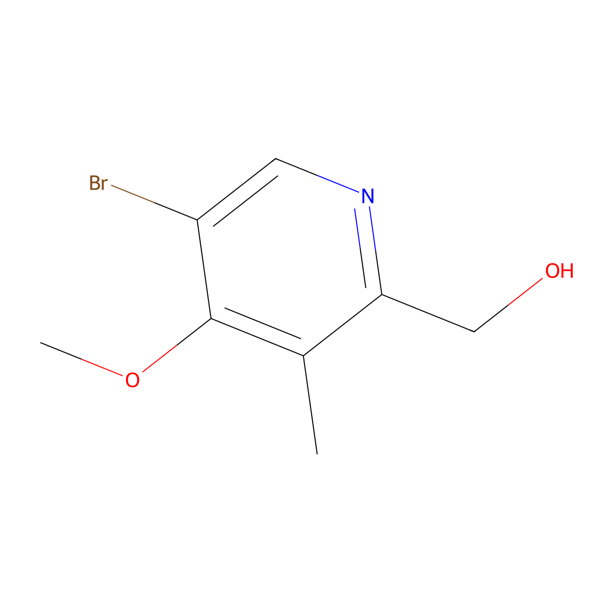 (5-Bromo-4-methoxy-3-methylpyridin-2-YL)methanol molecular structure, CAS 1209459-79-9