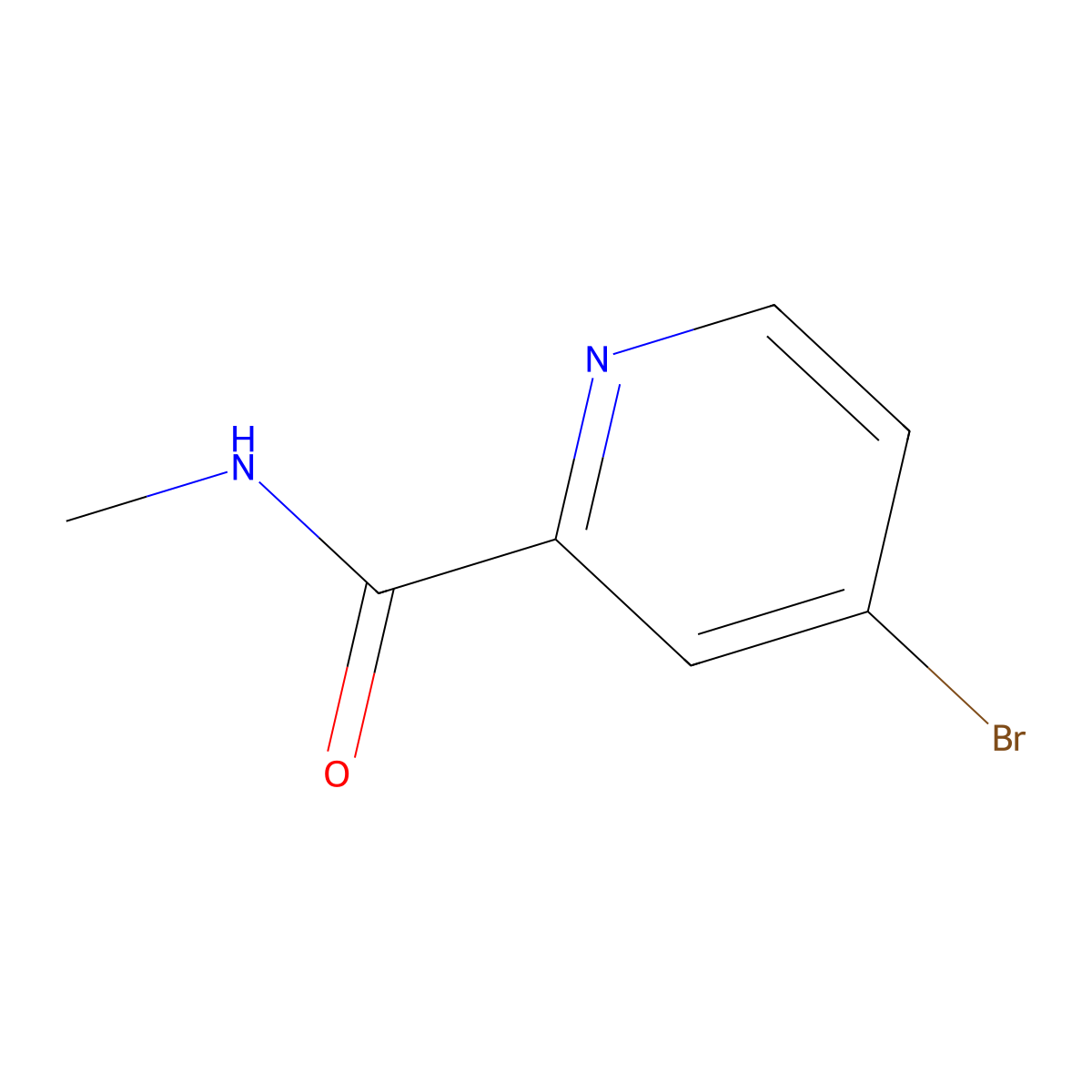 4-Bromo-N-methylpicolinamide molecular structure, CAS 1209459-88-0