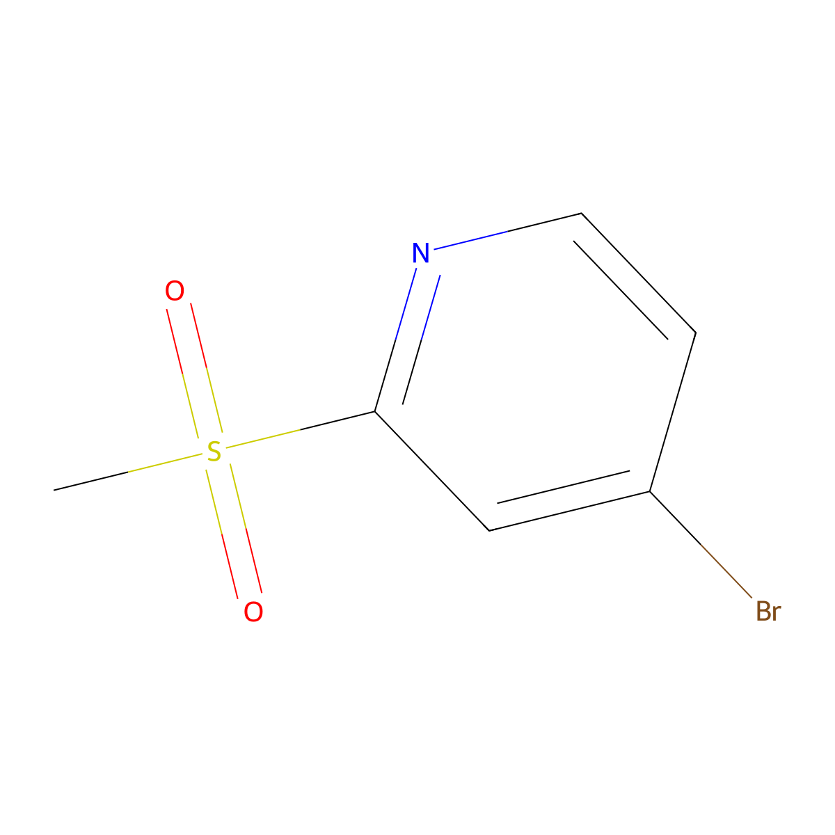 4-Bromo-2-(methylsulphonyl)pyridine molecular structure, CAS 1209459-93-7