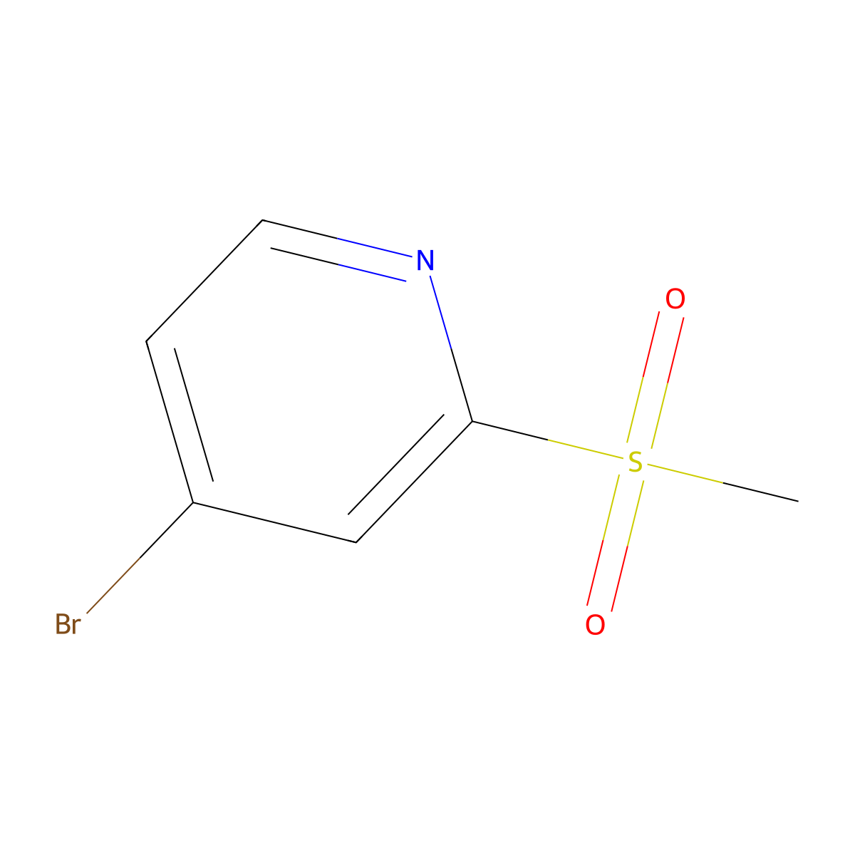 4-Bromo-2-(methylsulphonyl)pyridine molecular structure, CAS 1209459-93-7