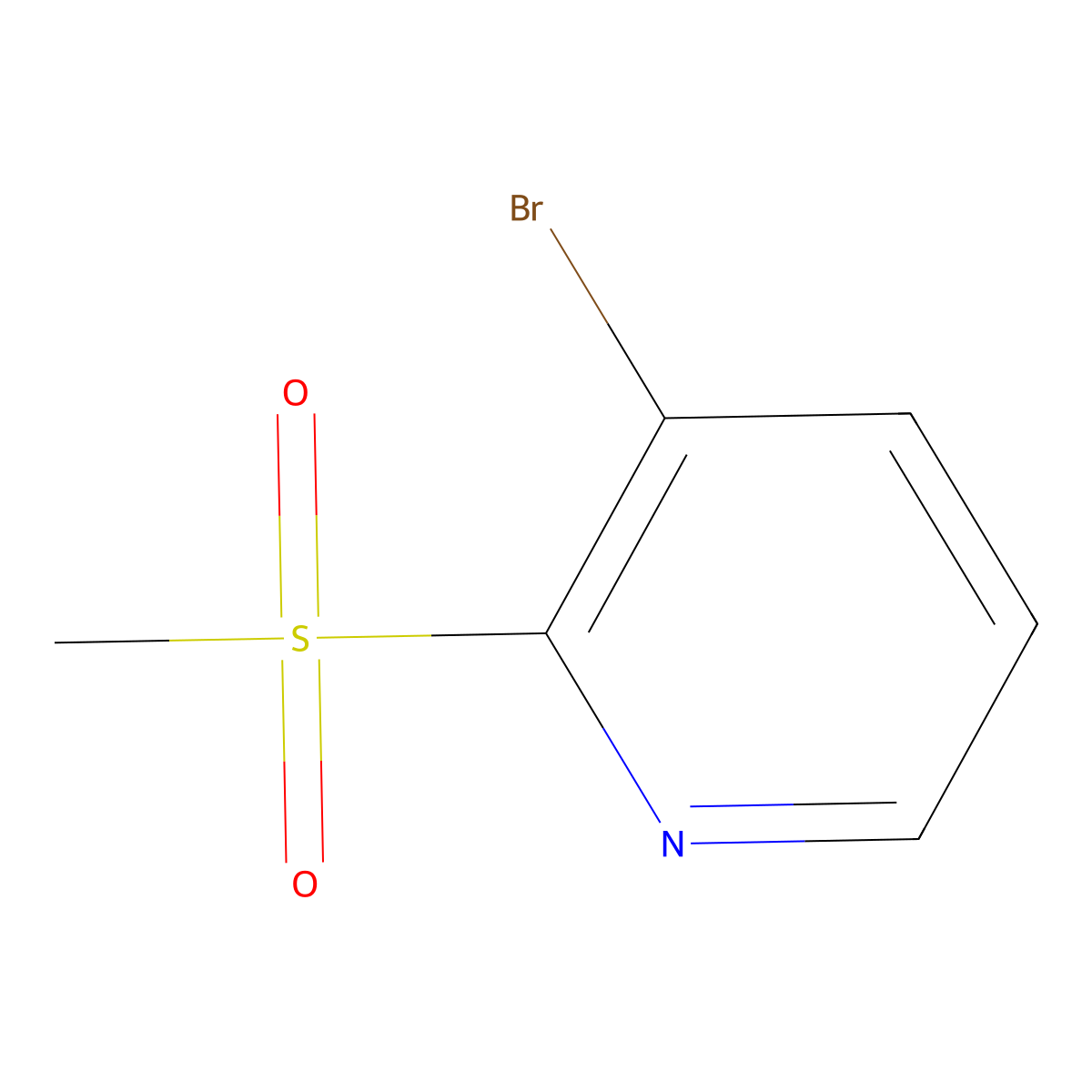 3-Bromo-2-(methylsulfonyl)pyridine molecular structure, CAS 1209459-95-9