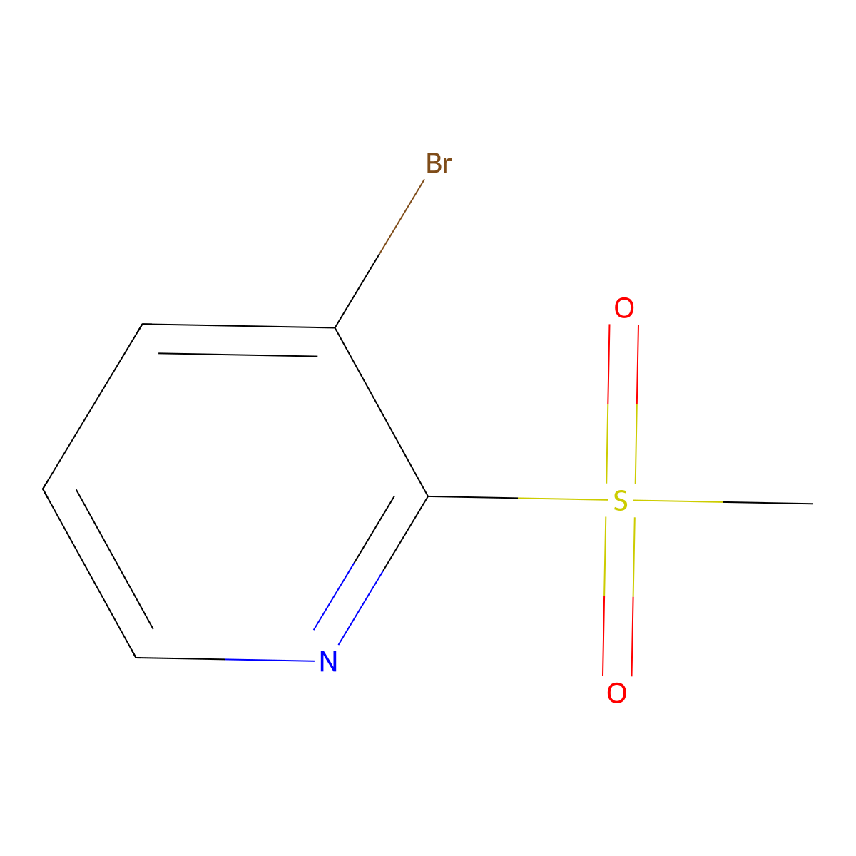 3-Bromo-2-(methylsulfonyl)pyridine molecular structure, CAS 1209459-95-9