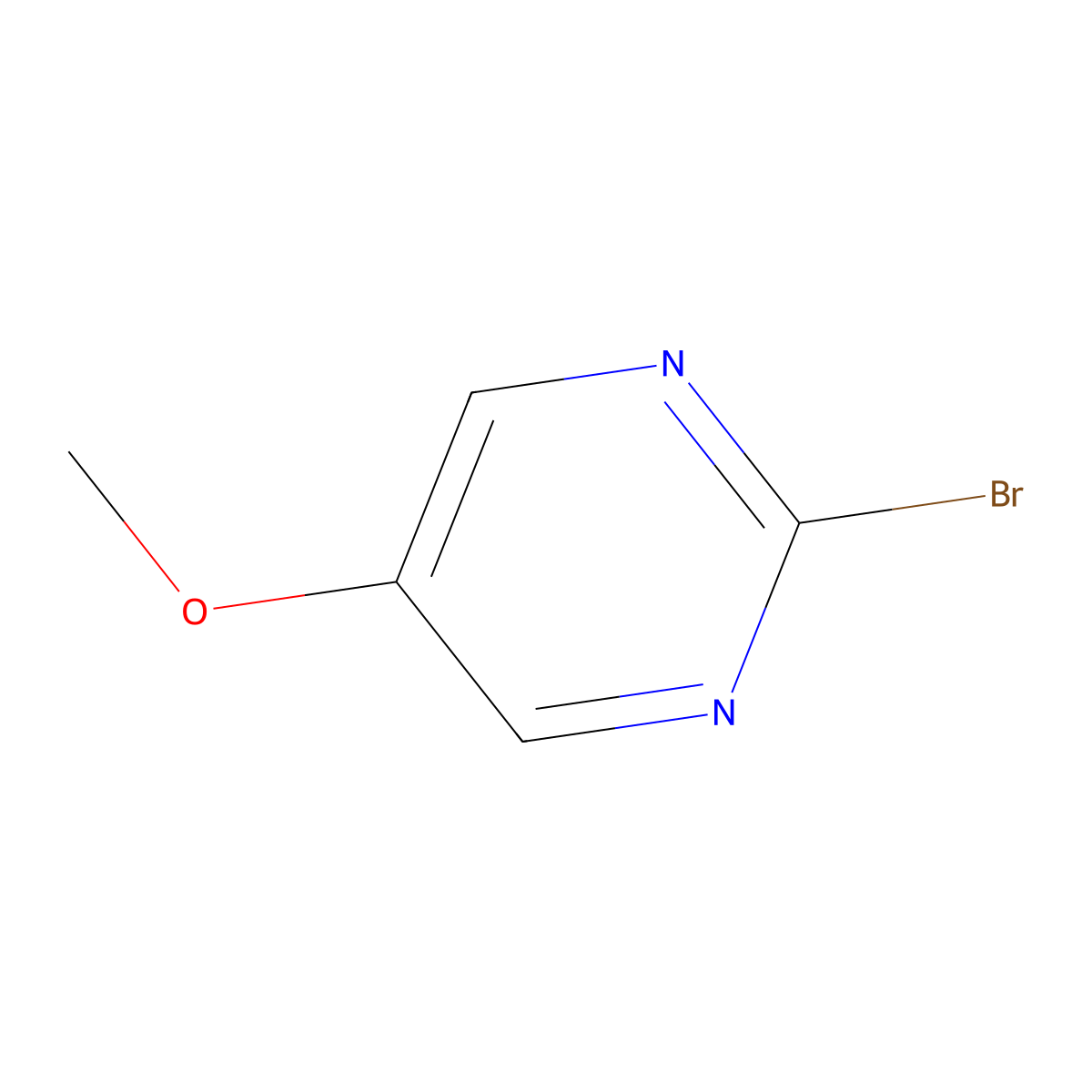 2-Bromo-5-methoxypyrimidine molecular structure, CAS 1209459-99-3