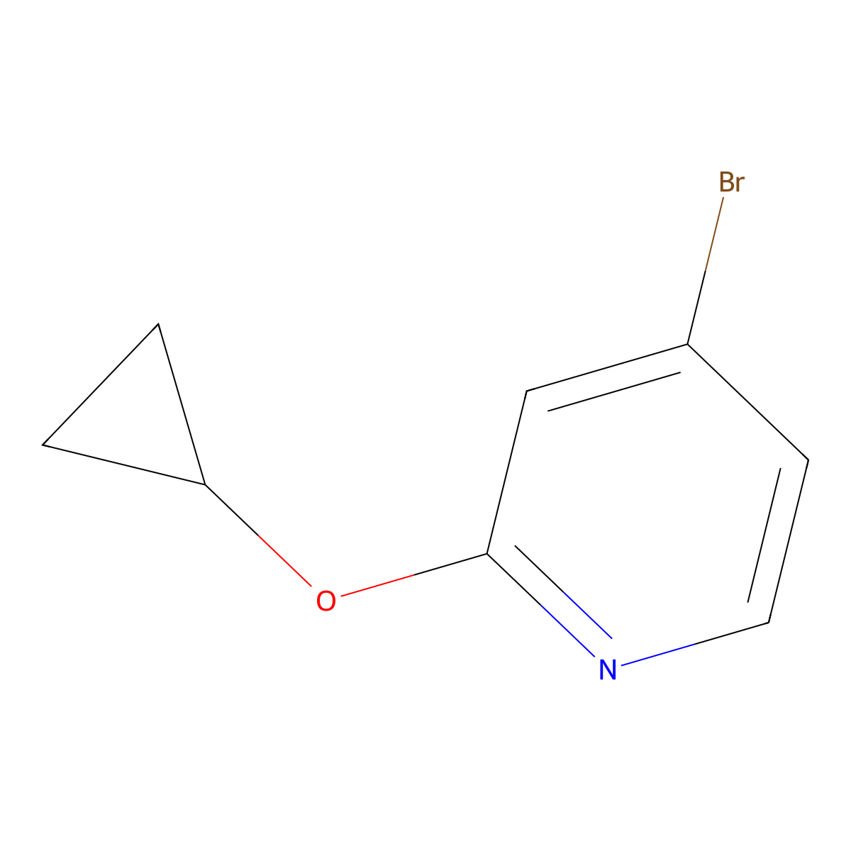 4-Bromo-2-cyclopropoxypyridine molecular structure, CAS 1209460-14-9