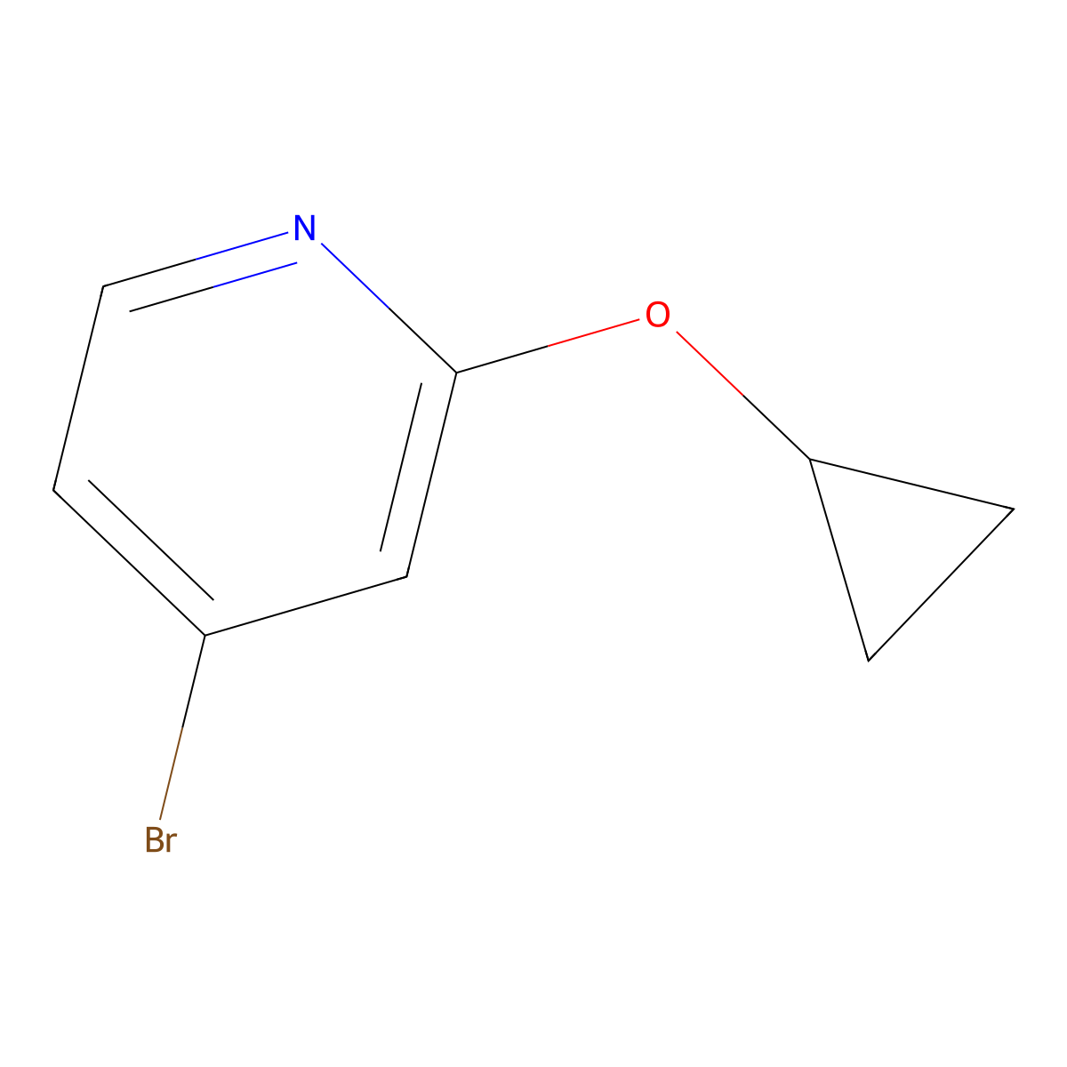4-Bromo-2-cyclopropoxypyridine molecular structure, CAS 1209460-14-9