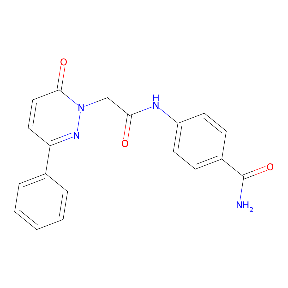 4-{[(6-oxo-3-phenylpyridazin-1(6H)-yl)acetyl]amino}benzamide molecular structure, CAS 1209460-58-1
