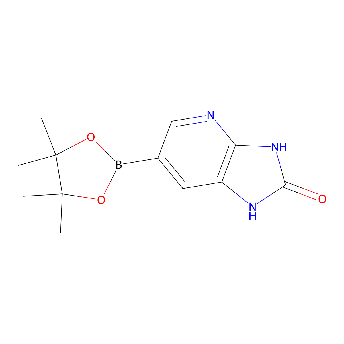 6-(4,4,5,5-Tetramethyl-1,3,2-dioxaborolan-2-YL)-1H-imidazo[4,5-B]pyridin-2(3H)-one molecular structure, CAS 1209485-79-9