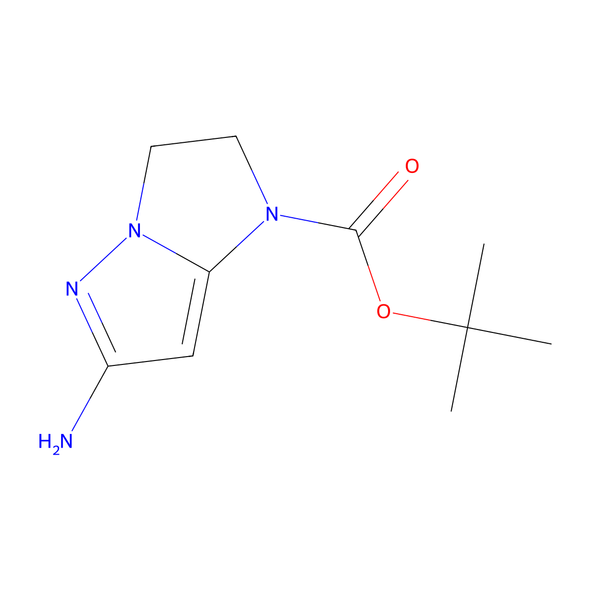 Tert-butyl 6-amino-2,3-dihydro-1H-imidazo[1,2-B]pyrazole-1-carboxylate molecular structure, CAS 1209488-60-7