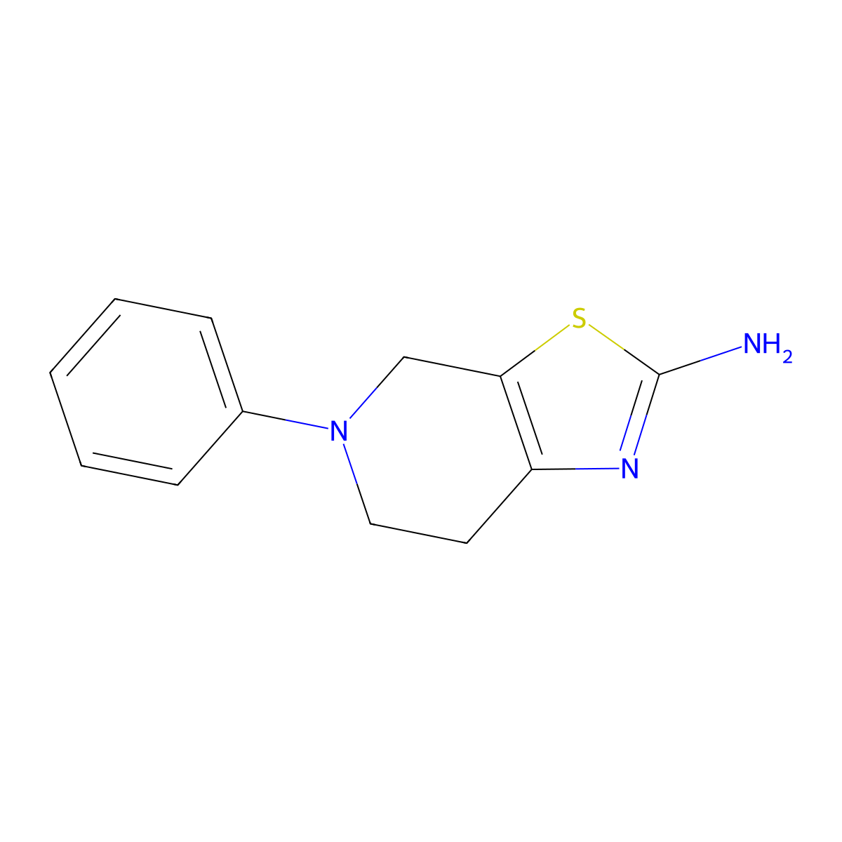 5-Phenyl-4,5,6,7-tetrahydrothiazolo[5,4-c]pyridin-2-amine molecular structure, CAS 1209489-27-9
