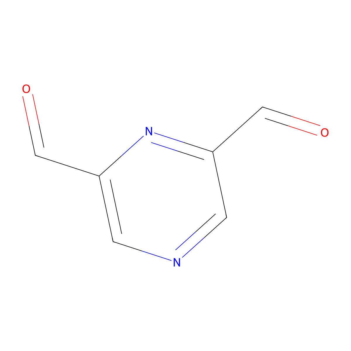Pyrazine-2,6-dicarbaldehyde molecular structure, CAS 1209493-66-2