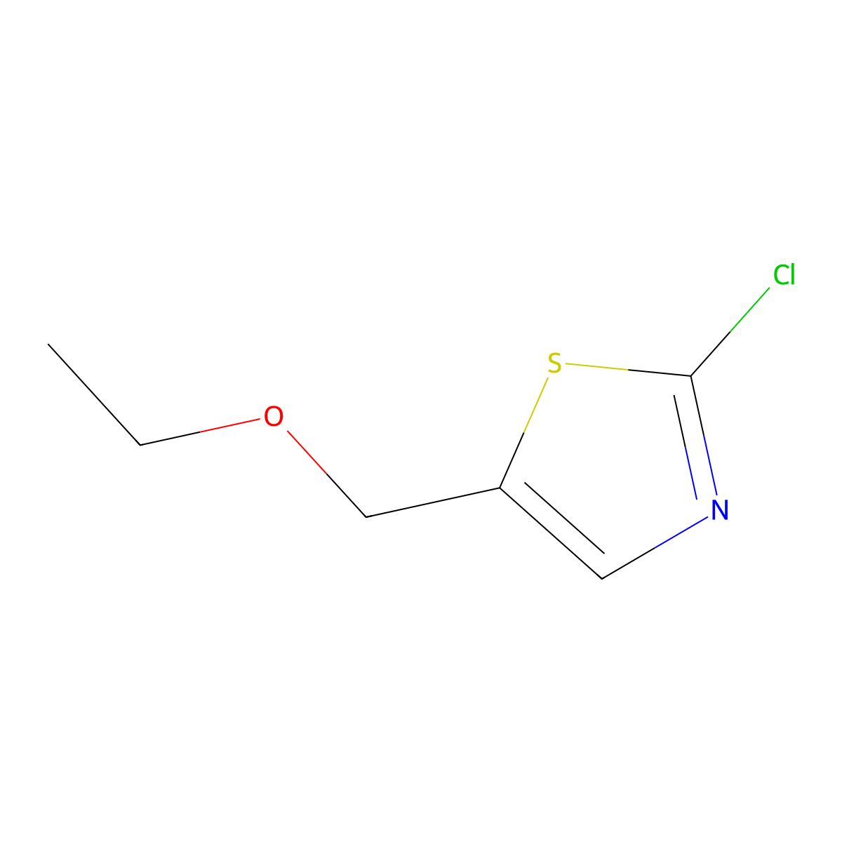 2-Chloro-5-(ethoxymethyl)thiazole molecular structure, CAS 1209494-04-1