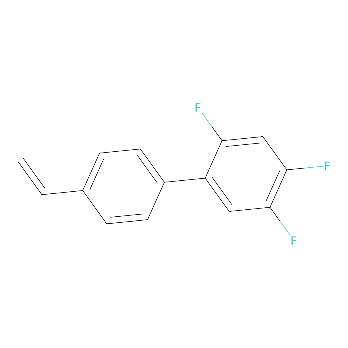 4'-Ethenyl-2,4,5-trifluoro-1,1'-biphenyl molecular structure, CAS 1209494-52-9