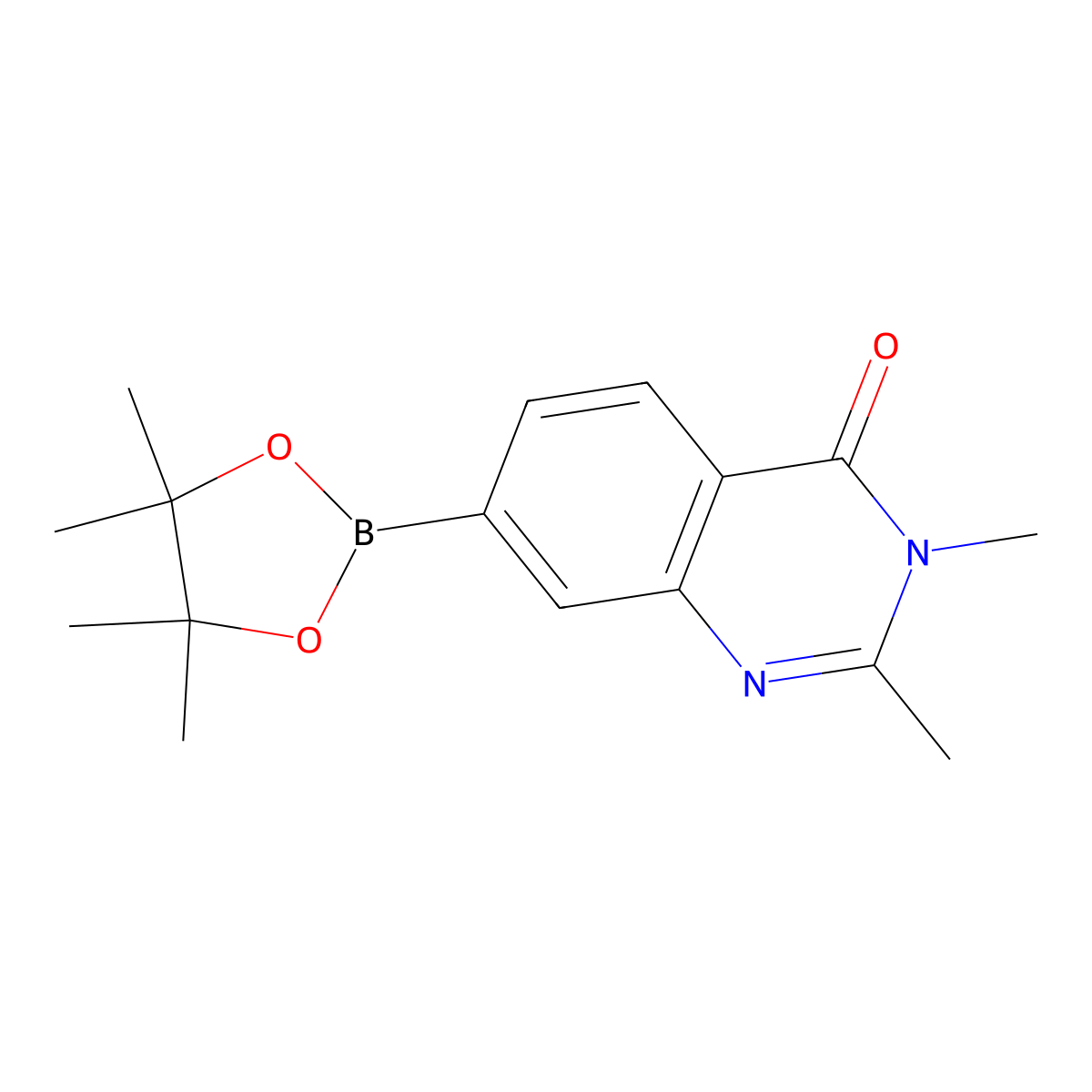2,3-Dimethyl-7-(4,4,5,5-tetramethyl-1,3,2-dioxaborolan-2-yl)-3,4-dihydroquinazolin-4-one molecular structure, CAS 1209498-30-5