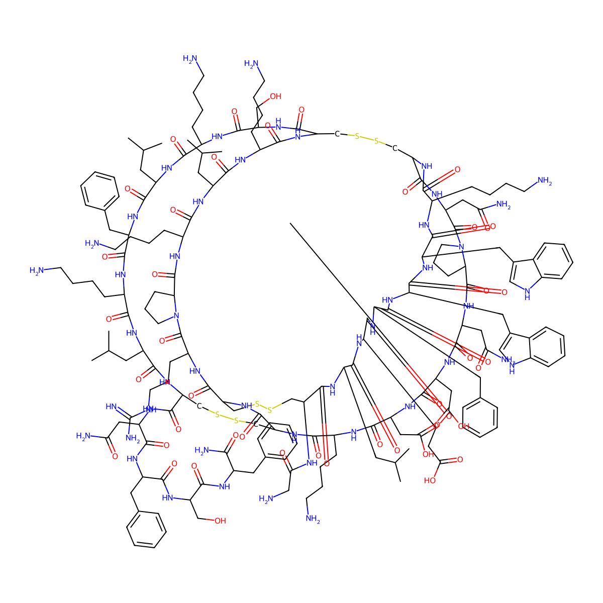 GsMTx4 molecular structure, CAS 1209500-46-8