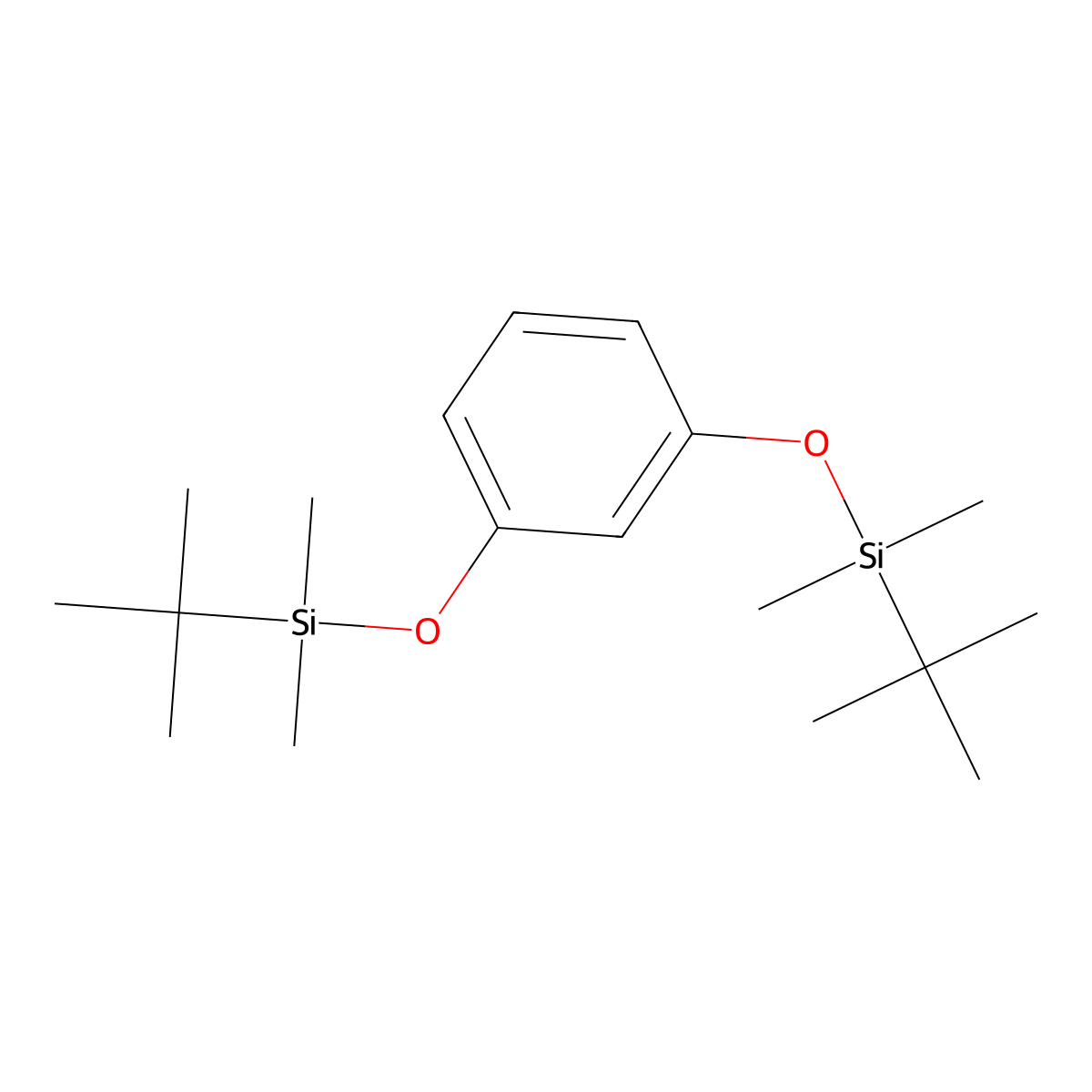 Benzene, 1,3-bis[[(1,1-dimethylethyl)dimethylsilyl]oxy]- molecular structure, CAS 120951-86-2