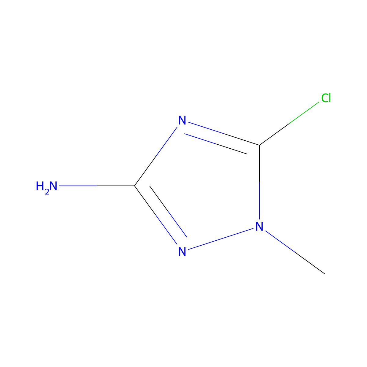 5-chloro-1-methyl-1H-1,2,4-triazol-3-amine molecular structure, CAS 120952-19-4