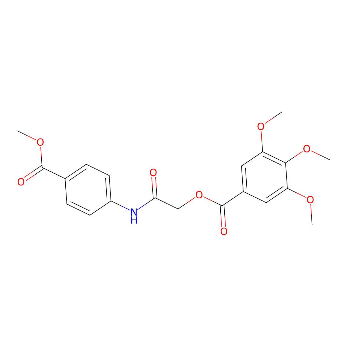 [2-(4-Methoxycarbonylanilino)-2-oxoethyl] 3,4,5-trimethoxybenzoate molecular structure, CAS 1209531-90-7