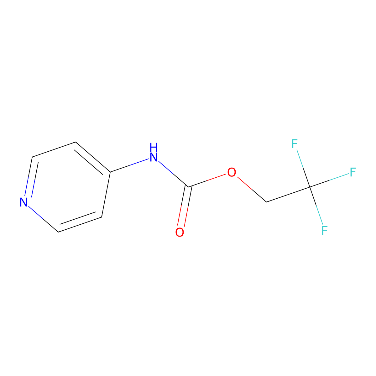 2,2,2-trifluoroethyl N-(pyridin-4-yl)carbamate molecular structure, CAS 1209532-72-8