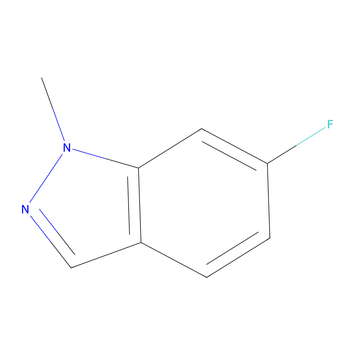 6-Fluoro-1-methyl-1H-indazole molecular structure, CAS 1209534-87-1