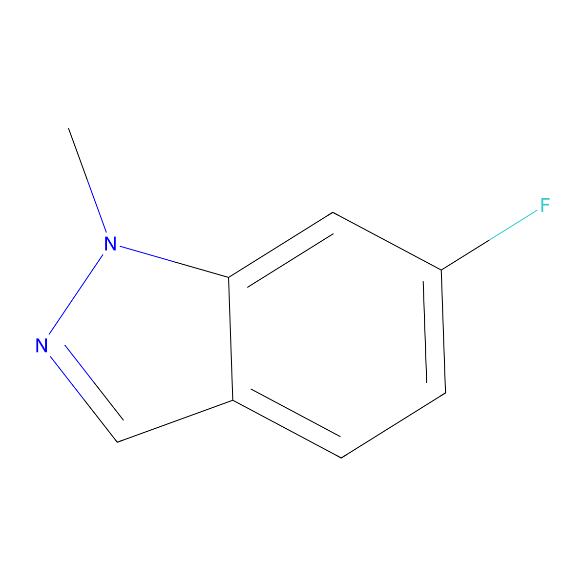 6-Fluoro-1-methyl-1H-indazole molecular structure, CAS 1209534-87-1