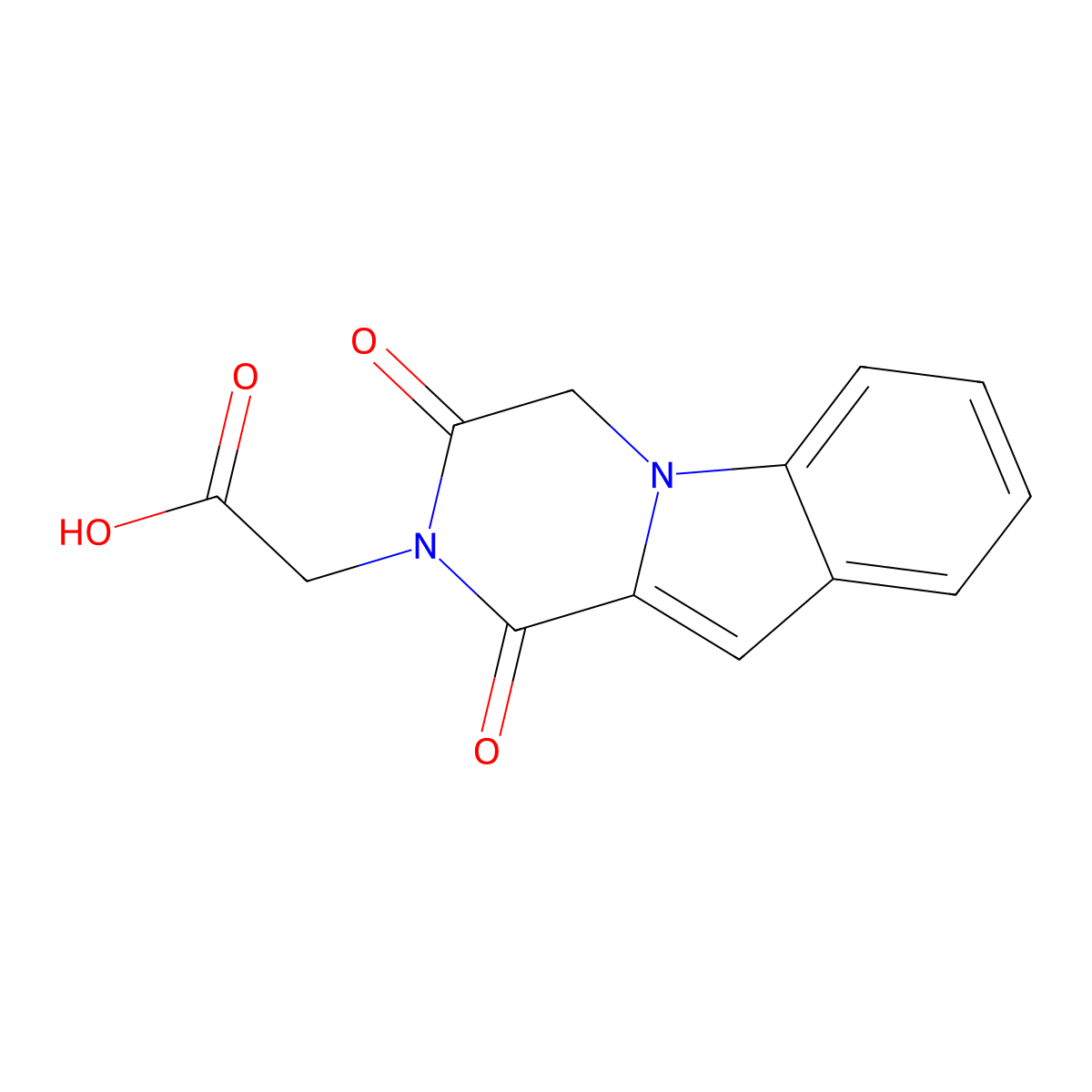 2-{1,3-dioxo-1H,2H,3H,4H-pyrazino[1,2-a]indol-2-yl}acetic acid molecular structure, CAS 1209535-34-1
