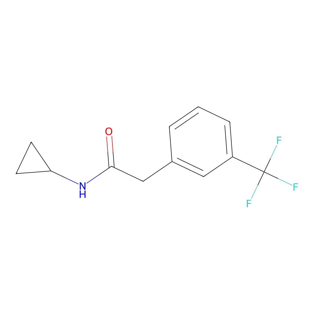 N-Cyclopropyl-3-(trifluoromethyl)benzeneacetamide molecular structure, CAS 1209550-39-9