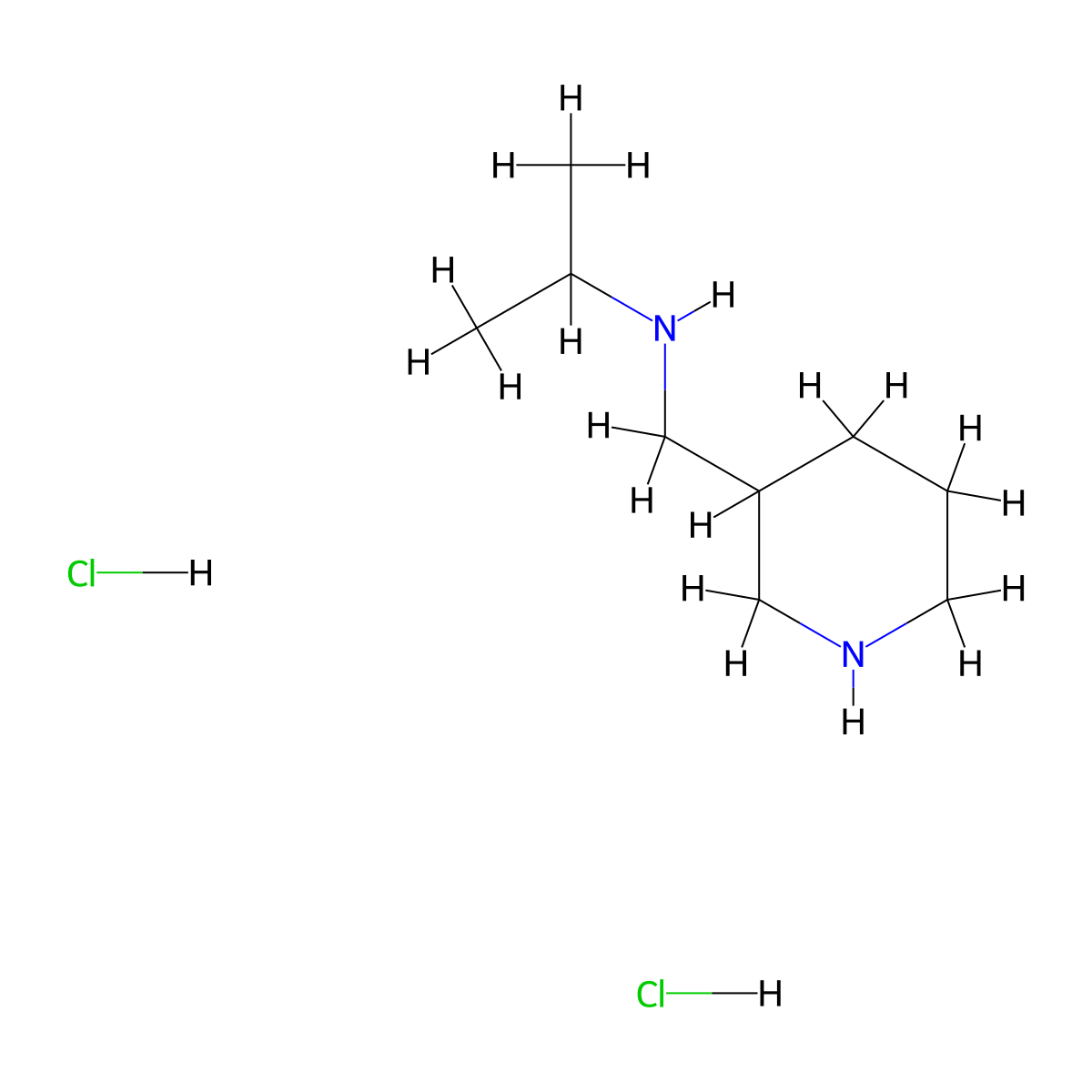 [(Piperidin-3-yl)methyl](propan-2-yl)amine dihydrochloride molecular structure, CAS 1209558-81-5