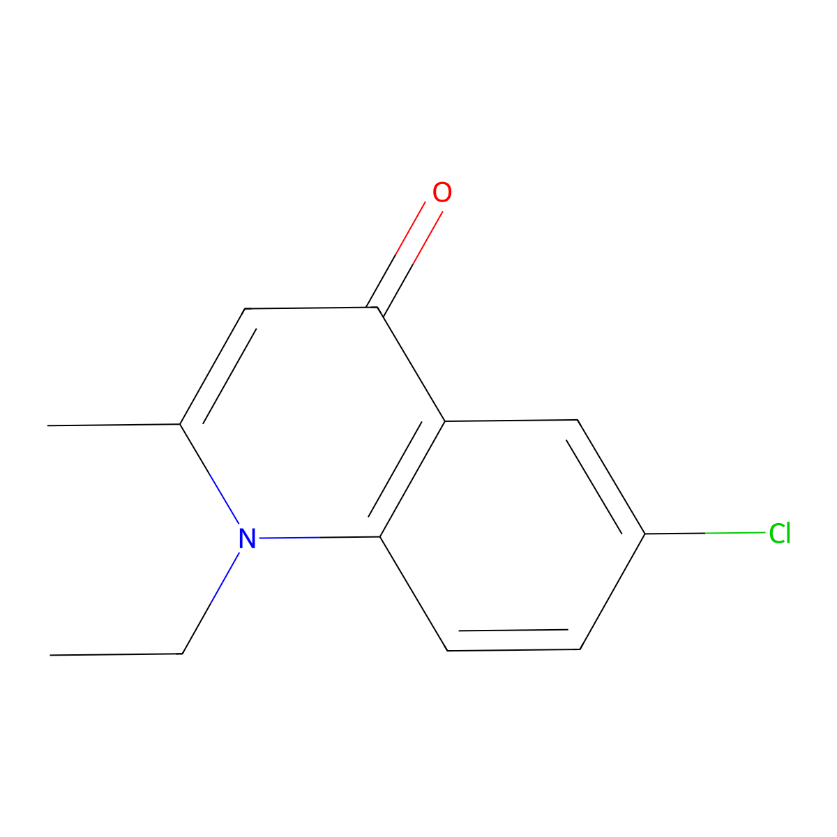 6-Chloro-1-ethyl-2-methylquinolin-4(1H)-one molecular structure, CAS 1209559-16-9