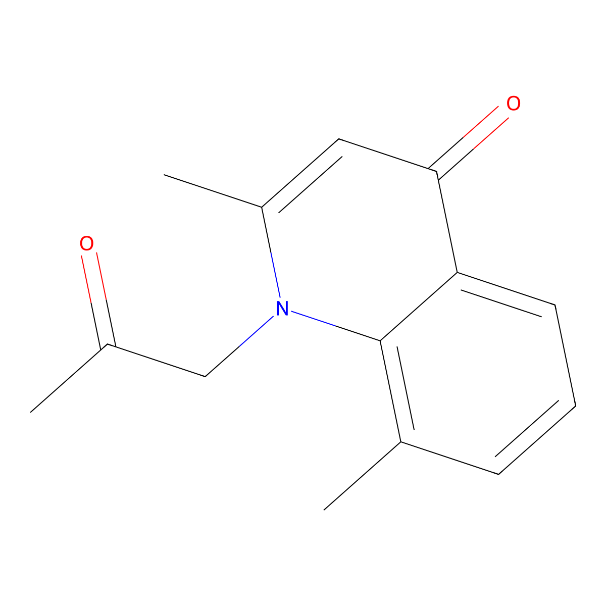 2,8-Dimethyl-1-(2-oxopropyl)quinolin-4(1H)-one molecular structure, CAS 1209561-68-1