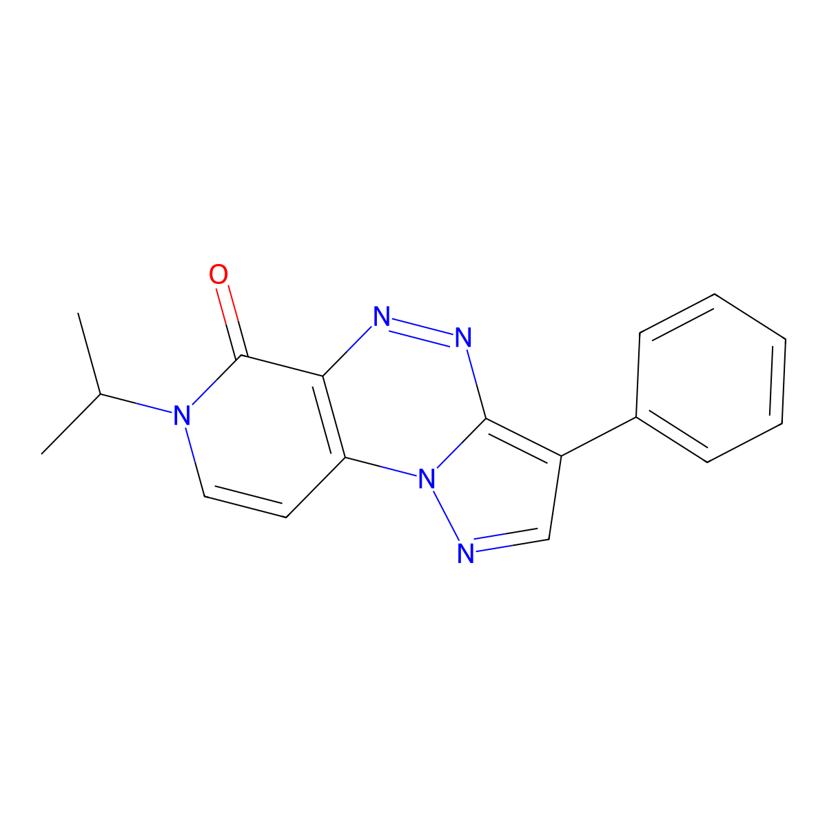 7-isopropyl-3-phenylpyrazolo[5,1-c]pyrido[4,3-e][1,2,4]triazin-6(7H)-one molecular structure, CAS 1209567-01-0