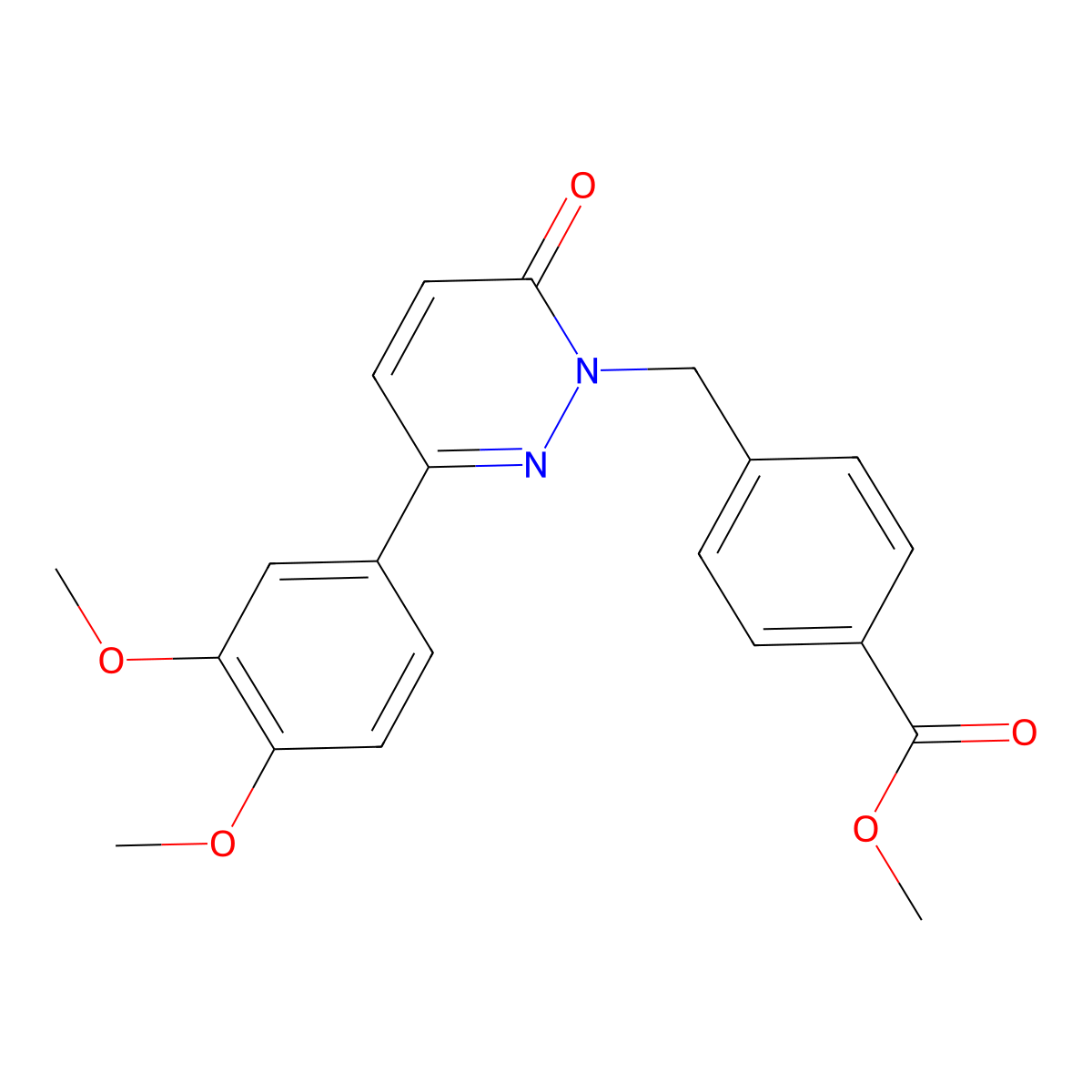 methyl 4-{[3-(3,4-dimethoxyphenyl)-6-oxopyridazin-1(6H)-yl]methyl}benzoate molecular structure, CAS 1209569-32-3