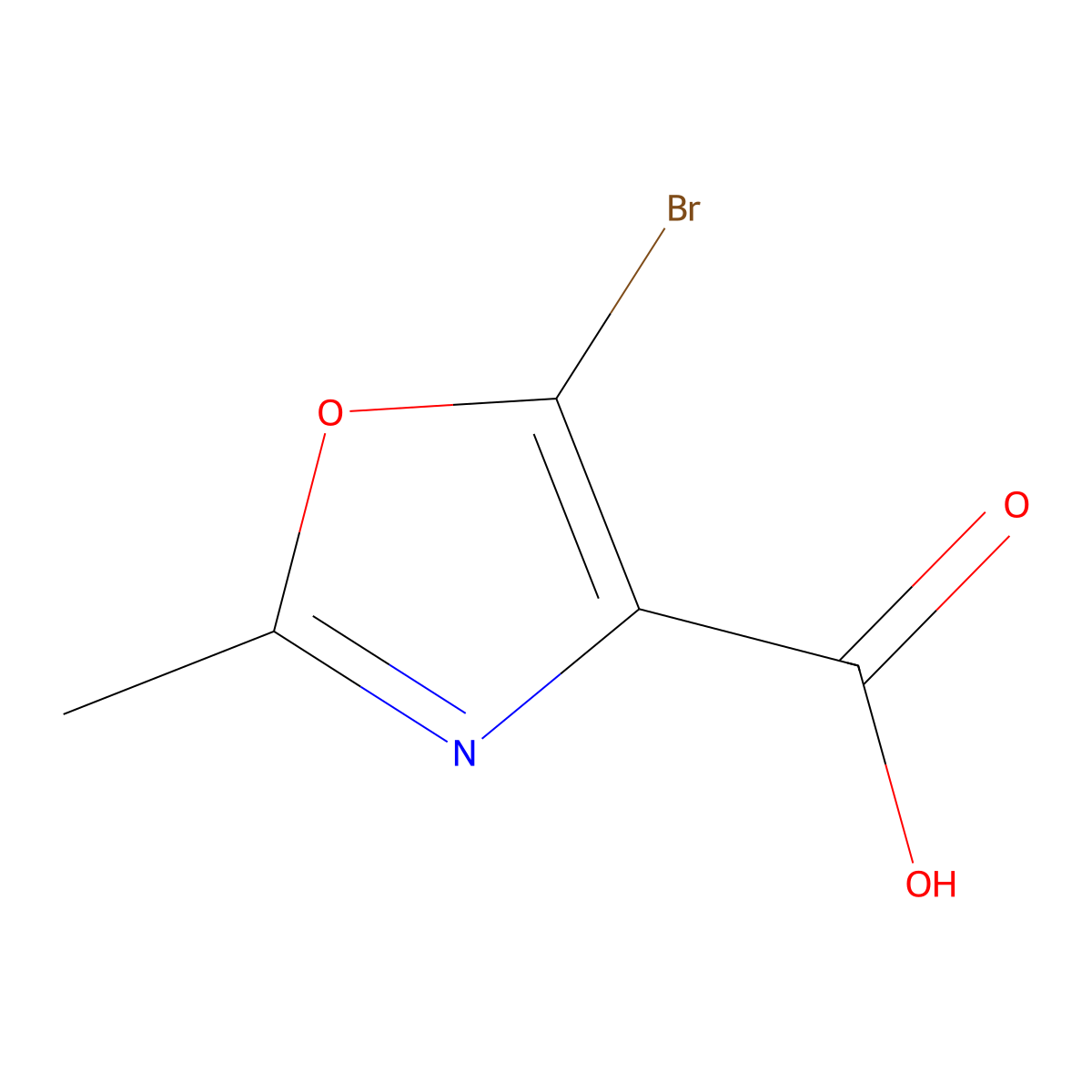 5-Bromo-2-methyloxazole-4-carboxylic acid molecular structure, CAS 1209573-86-3