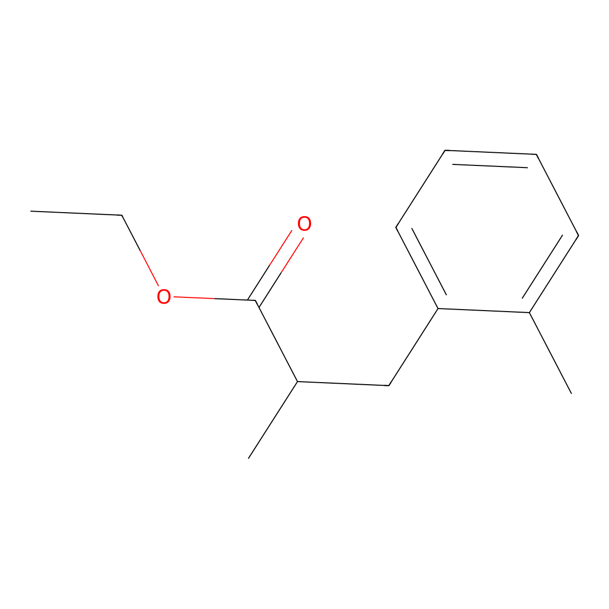 Ethyl 2-methyl-3-(2-methylphenyl)propanoate molecular structure, CAS 120958-27-2