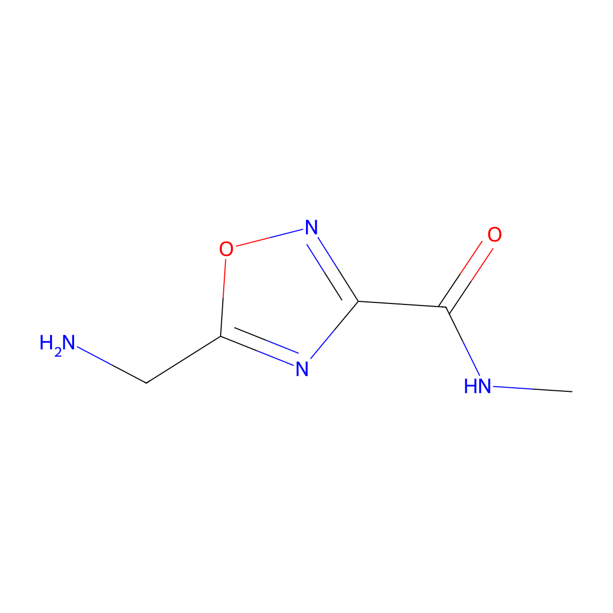5-(Aminomethyl)-N-methyl-1,2,4-oxadiazole-3-carboxamide molecular structure, CAS 1209584-76-8