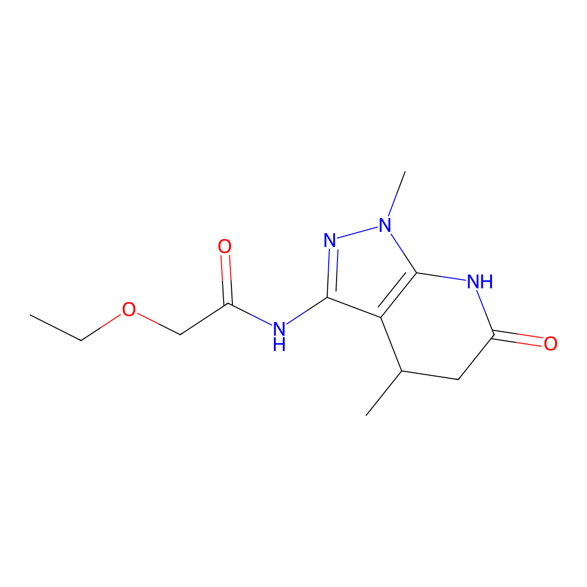 N-(1,4-dimethyl-6-oxo-4,5,6,7-tetrahydro-1H-pyrazolo[3,4-b]pyridin-3-yl)-2-ethoxyacetamide molecular structure, CAS 1209586-39-9