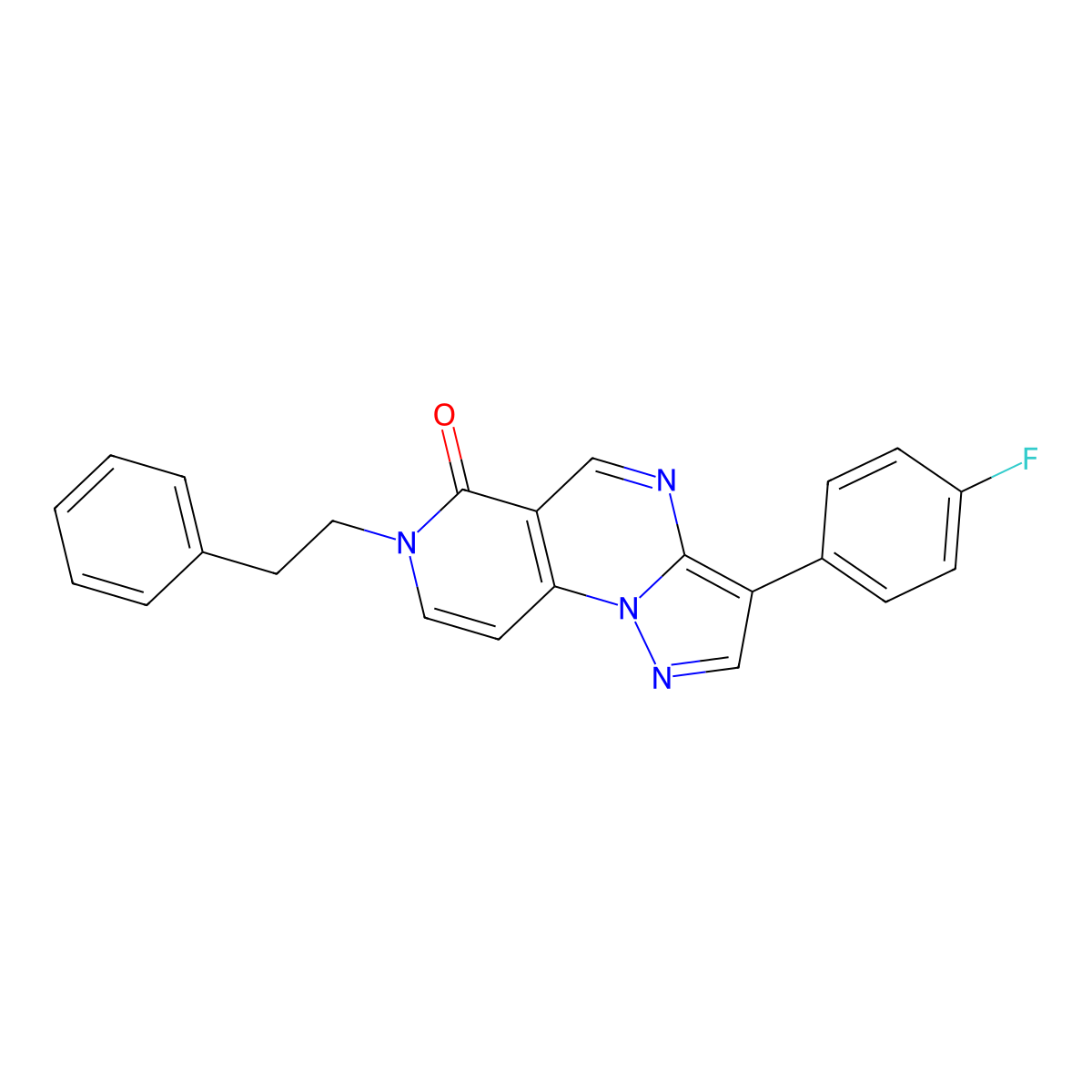 3-(4-fluorophenyl)-7-phenethylpyrazolo[1,5-a]pyrido[3,4-e]pyrimidin-6(7H)-one molecular structure, CAS 1209603-14-4