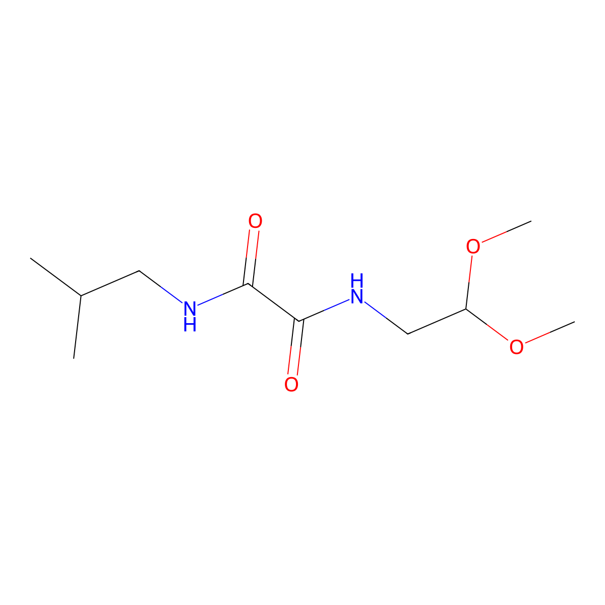 N'-(2,2-dimethoxyethyl)-N-(2-methylpropyl)ethanediamide molecular structure, CAS 1209604-37-4