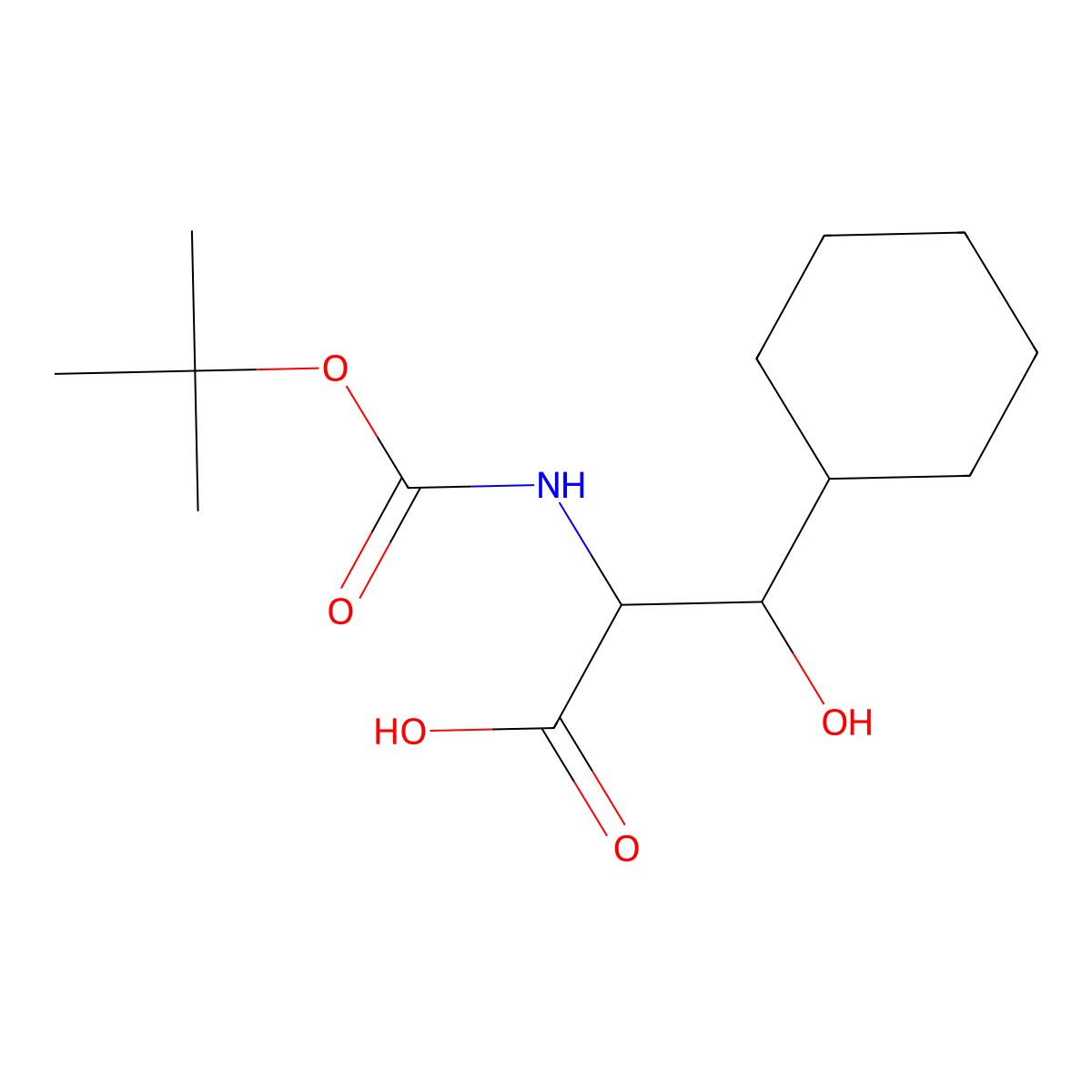 (R,S)-A-N-Boc-amino-B-hydroxy-cyclohexanepropanic acid molecular structure, CAS 120963-86-2