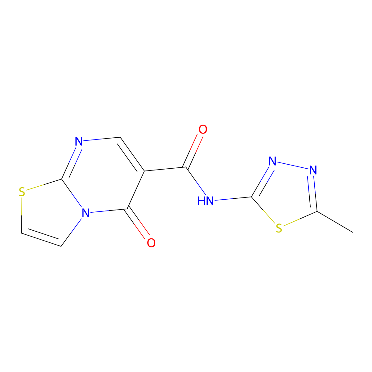 N-(5-methyl-1,3,4-thiadiazol-2-yl)-5-oxo-5H-[1,3]thiazolo[3,2-a]pyrimidine-6-carboxamide molecular structure, CAS 1209631-68-4