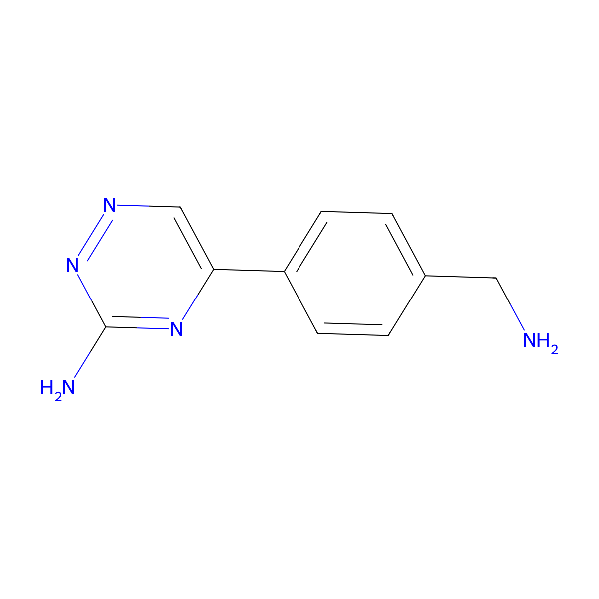 5-[4-(Aminomethyl)phenyl]-1,2,4-triazin-3-amine molecular structure, CAS 1209634-06-9