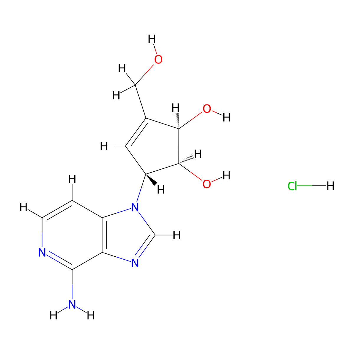 3-Deazaneplanocin A hydrochloride molecular structure, CAS 120964-45-6