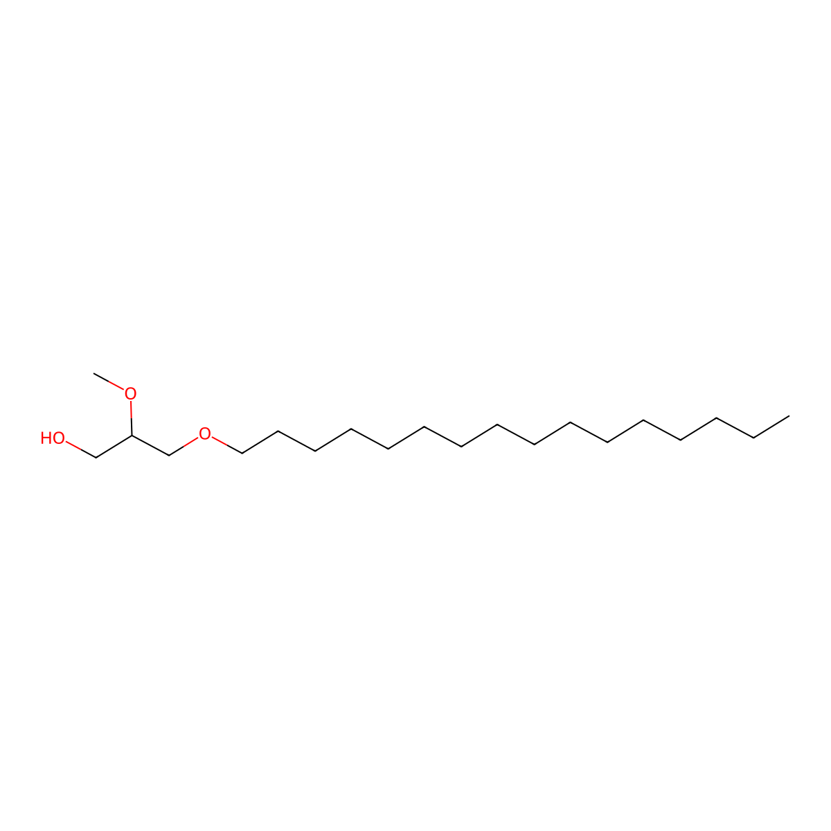 1-O-palmityl-2-O-methyl-sn-glycerol molecular structure, CAS 120964-49-0