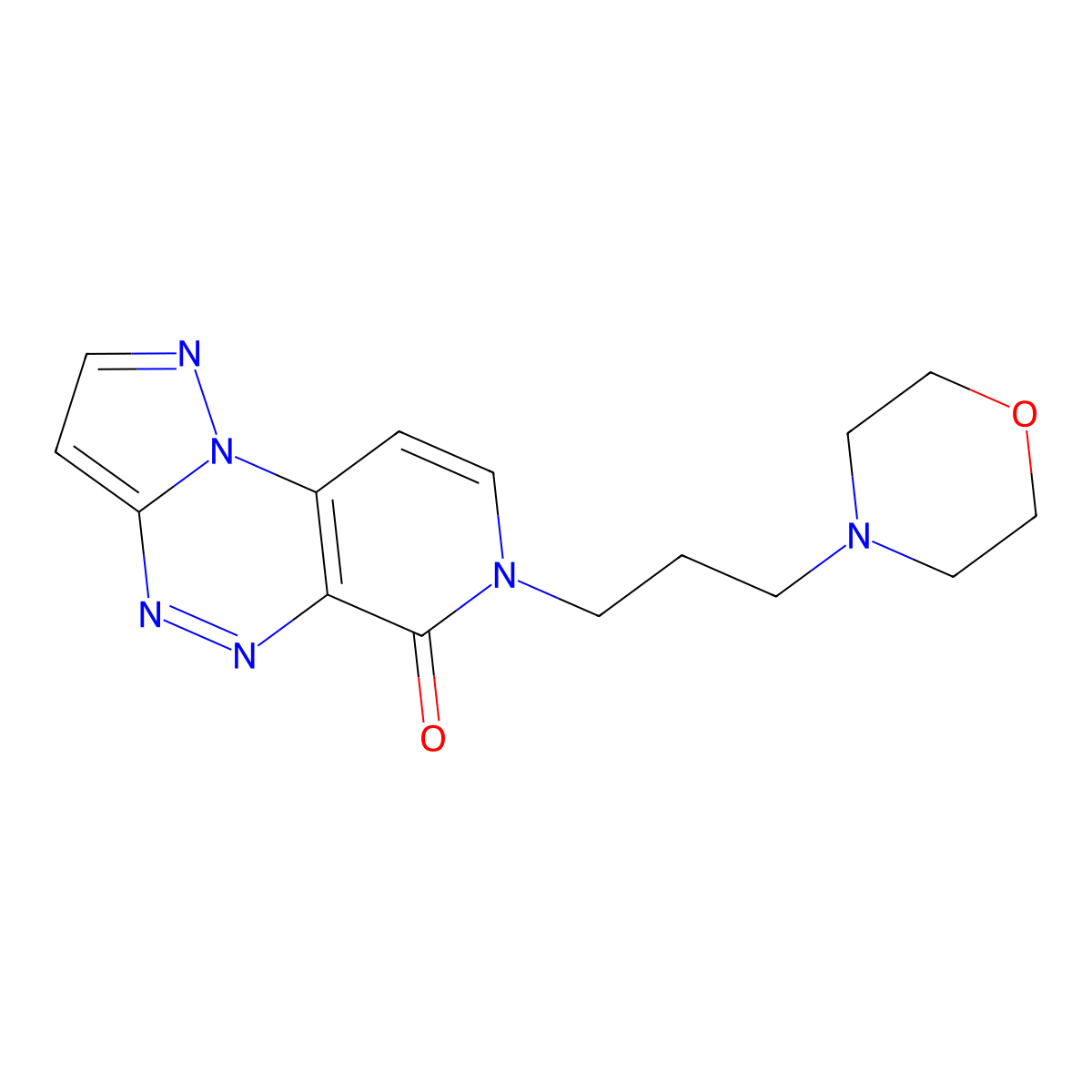 7-(3-morpholinopropyl)pyrazolo[5,1-c]pyrido[4,3-e][1,2,4]triazin-6(7H)-one molecular structure, CAS 1209641-44-0