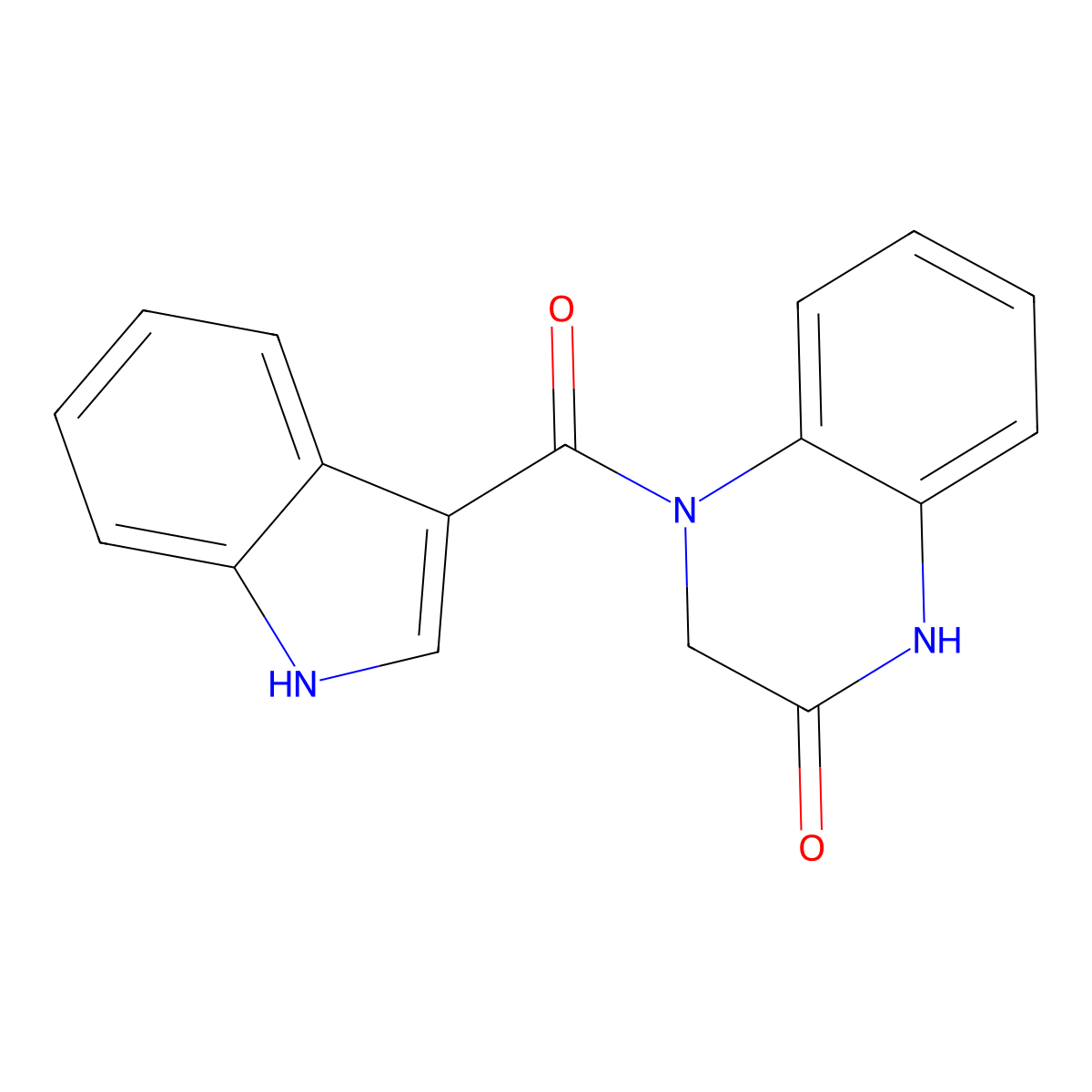 4-(1H-indole-3-carbonyl)-3,4-dihydroquinoxalin-2(1H)-one molecular structure, CAS 1209644-04-1