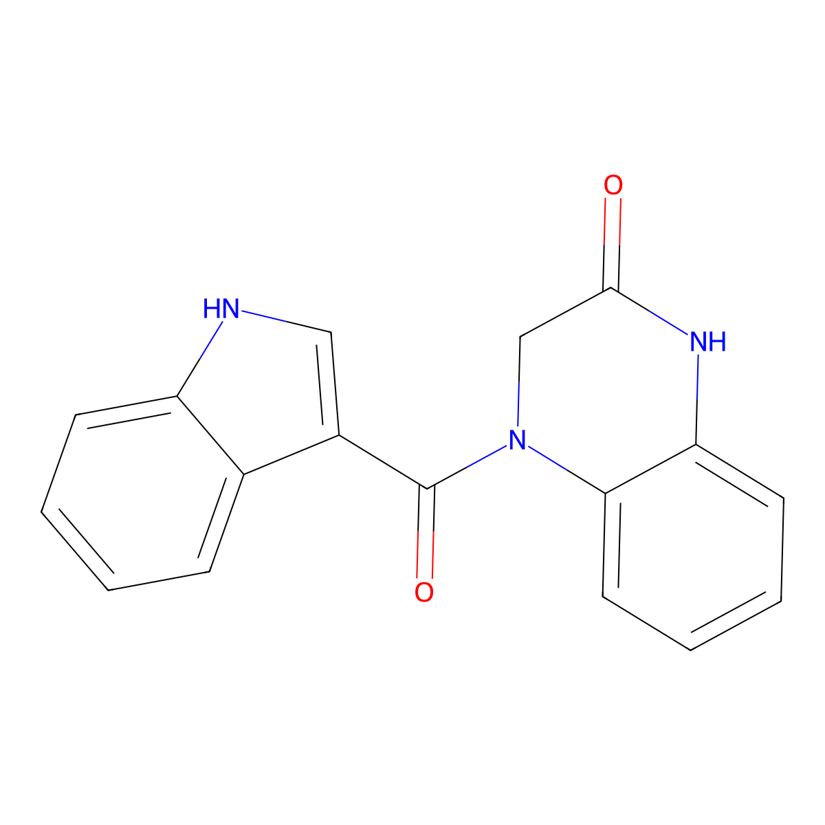 4-(1H-indole-3-carbonyl)-3,4-dihydroquinoxalin-2(1H)-one molecular structure, CAS 1209644-04-1