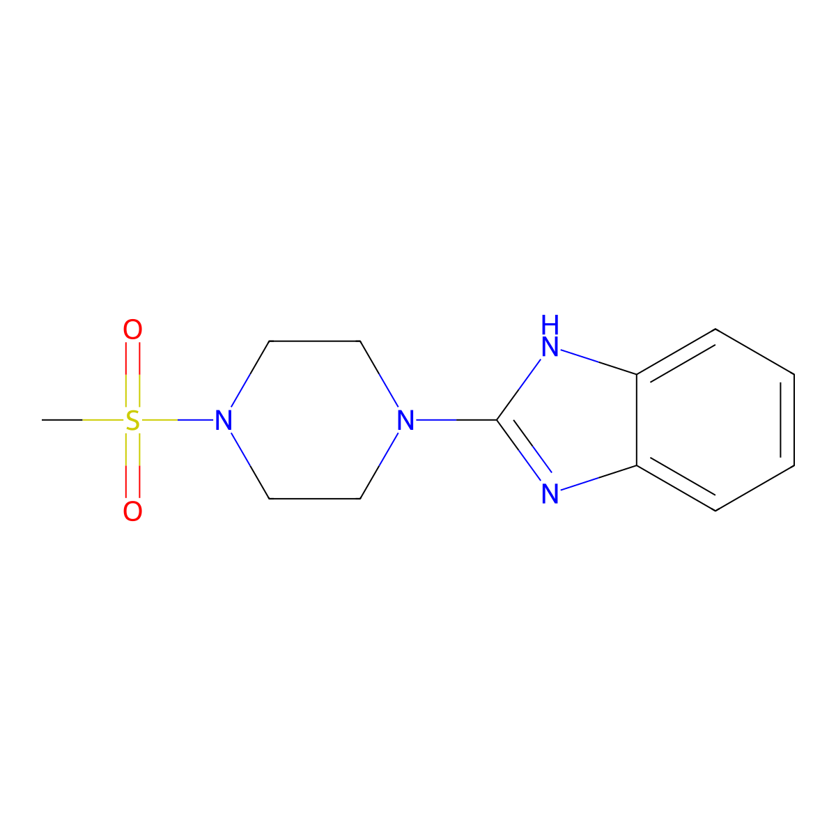2-(4-(methylsulfonyl)piperazin-1-yl)-1H-benzo[d]imidazole molecular structure, CAS 1209647-03-9